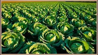 Modern Agricultural Technology - How to Grow and Harvest  cabbage