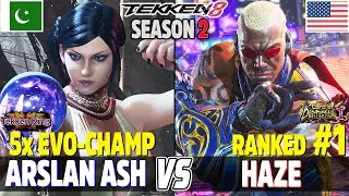 Tekken 8  ▰  ARSLAN ASH (Zafina) Vs HAZE (#1 Ranked Raven) ▰ High Level Gameplay!