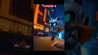 Hero Cat: Iron Cat 🐱⚙️ &ndash; Delivery Bot Showdown 📦#viralshort #youtubeshorts #hero #cat #shorts