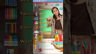 10 Amazing Types of Coloring Tools 🎨 | Art Vocabulary for Kids | Adi Connection | AC #shorts
