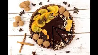 Vegan Chocolate Orange Truffle Tart