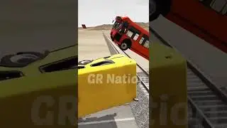 Impossible Low pipes vs train crossing 🚸🚸 Beam NG drive GR Nation