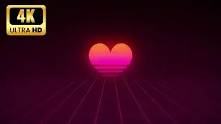 Synthwave Wireframe Net and Heart 80s | No Copyright #freedownload