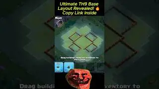 Ultimate TH9 Base Layout Revealed! 🔥 Copy Link Inside#shots #coc #clashofclans #shortvideo