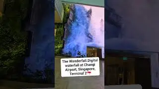 The Wonderfall Digital waterfall at Changi Airport, Singapore, Terminal 2🇸🇬