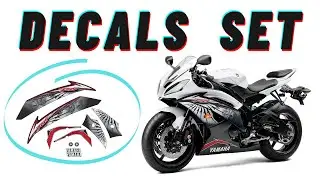 How and where to buy a decals set for Yamaha YZF-R6 motorcycle model year 2012?