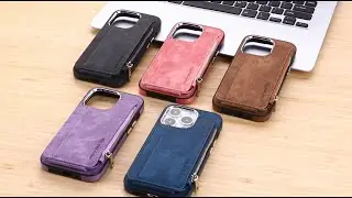 Magnetic Card Holder Kickstand Case for iPhone 15 16 Pro Max, Samsung Phone Accessories