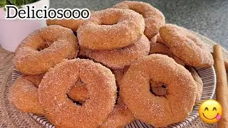 Rosquillas de canela AL HORNO IRRESISTIBLE lo querrás volver a repetir  facil de hacer y riquísimo