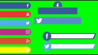 Top 20 Green Screen Animated Social media (Free)