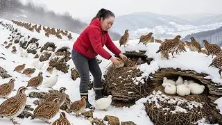 Harvesting Natural Quails at -71°C | Use 3-Wheeled Truck Transport Many Quails Go To Market Sell