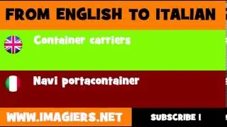How to say Container carriers in Italian