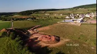 Mountainbike-Anlage Perl im Aufbau