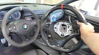 BMW E92 M3 Carbon Steering Wheel Install!