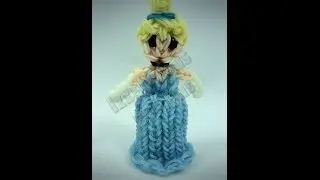 Rainbow Loom Princess Cinderella Charm/Action Figure - Detachable Skirt & Standing Doll - Gomitas