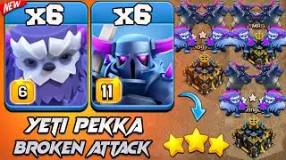Pekka Yeti Attack Strategy Th17 With 6 Pekka + 6 Yeti | Th17 Attack Strategy Clash of Clans - CWL