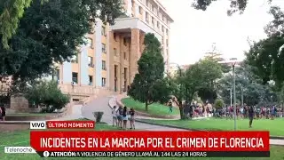 Fuegos y destrozos en la casa de gobierno de Mendoza
