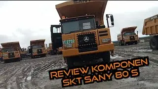 Dump truck terbaru!! MONSTER tambang batu bara SKT SANY 80 S  review dan fungsi komponen