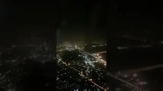 Delhi Aeroplane Night view