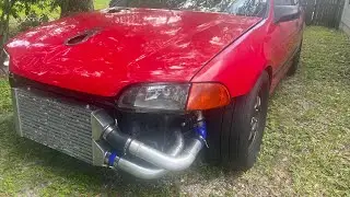 Stock k24 turbo civic tuned by Bfab vs Ferrari 488
