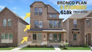 Tour Inside This 3 story house near Dallas, TX | The Bronco plan | DR HORTON | PLANO TX