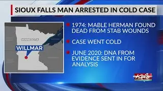 Police in MN arrest Sioux Falls man in connection with 1974 homicide cold case