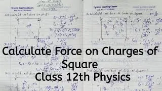 Numerical, Force on charges of Square, Chapter 1, Electric Charges and Fields, Class 12 Physics