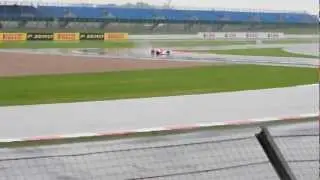 Bobby Verdon-Roe spins his MP4 at Silverstone, July 2012