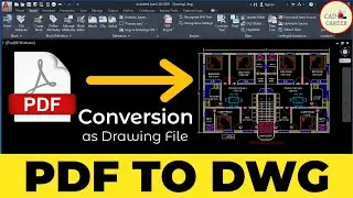 PDF To DWG Conversion As AutoCAD Drawing File | PDF Import To AutoCAD 2020 | HINDI