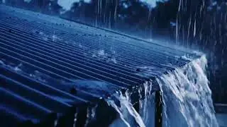 Violent Night Rainstorm ASMR on Metal Roof | Intense Rain Sounds for Sleeping Peacefully 77