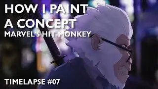 How I Paint A Concept - Marvel's HIT-MONKEY - Timelapse #7