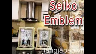 Đồng hồ để b&agrave;n đ&aacute; cẩm thạch Seiko Emblem Nhật Bản MS560-561- 0915342333 SơnJapan H&agrave;ng Nhật