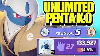 The PENTA KING Returns?! Absol is Broken in Solo Queue | Pokemon Unite