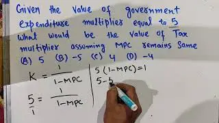 tax multiplier from government spending multiplier