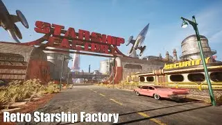 Atompunk rocket factory Unreal Engine