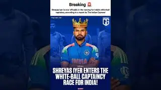 Shreyas Iyer - New White Ball Captain 😳