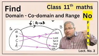Relations Domain codomain & range of a function std.11 Mathematics| Domain codomain & range CBSE/ISC