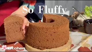 Chocolate Chiffon Cake / ASMR Baking（No music）/Life in the Japanese Countryside