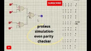 Proteus simulation- even parity checker