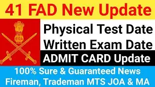 41 FAD New Update 2022🏔️|| 41 FAD Recruitment 2021 || 41 FAD Admit Card Kab Aayga / 41 FAD Exam Date