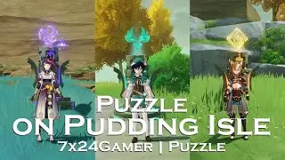7X24Gamer | Pudding Isle - Elemental monuments | Golden Apple Archipelago |  Puzzle 7 Genshin Impact