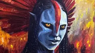 pintar al oleo sobre lienzo AVATAR fire and ash