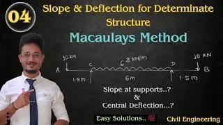 04* Macaulays method for Overhanging beam | Structural Analysis | Civil engineering #civil