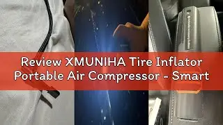 Review XMUNIHA Tire Inflator Portable Air Compressor - Smart APP Control Bike Pump, All-in-One Stora
