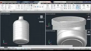 Autocad 3D Modeling-Drawing of bottle