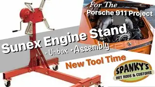 Awesome New Universal Rotating geared Engine Stand 8300ga Sunex Summit unbox and assemble #tools