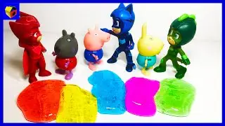 УЧИТЬ ЦВЕТА С PEPPA PIG, PJ MASK И SLIIMES - ВИДЕО ДЛЯ ДЕТЕЙ (2020). КОРОБКА ИГРУШЕЧНОЙ ИГРУШКИ.