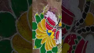 Pongal kolam /simple rangoli colour design kolam/youtube shorts videos