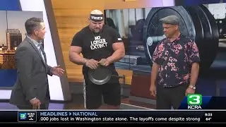 World's Strongest Man competitor folds a frying pan