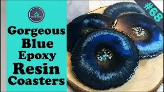 Gorgeous blue epoxy resin coasters