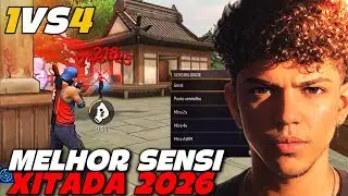 MELHOR SENSIBILIDADE COM E SEM DPI ATUALIZADA PARA DAR FULL VERMELHO! FREE FIRE - K7 FF